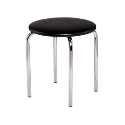 Taburete cromat ANT negru, 47.5x42x38 cm