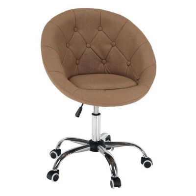 Scaun birou, tapiterie textil maro, Konor, 64x55x94 cm