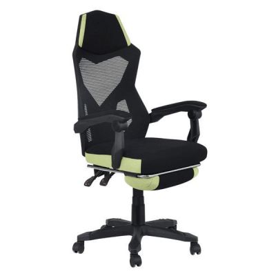 Scaun gaming, negru verde, Jorik, 60x65x108-118 cm