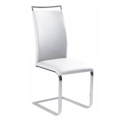 Scaun tapiterie piele ecologica alba Barna