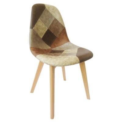 Scaun tapiterie textil patchwork picioare fag Saleva