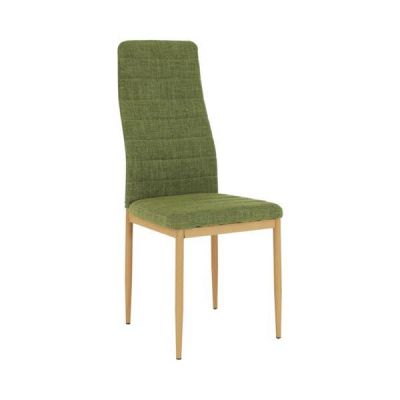 Scaun tapiterie textil verde cadru metalic fag Coleta
