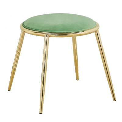 Scaun Glam Emily, Mauro Ferretti, 45 x 45 cm, fier/poliester, verde/auriu la reducere