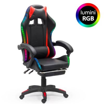 Scaun gaming cu banda LED RGB OFF 303