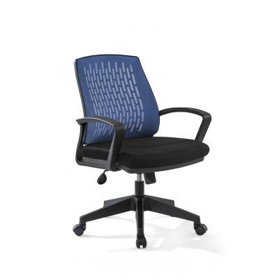 Scaun de birou pentru copii, tapitat cu stofa Comfort Blue / Black, l63xA63xH85-95 cm
