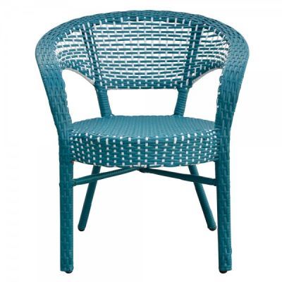 Scaun suprapozabil ISABELLE 66x71x76 cm albastru/alb