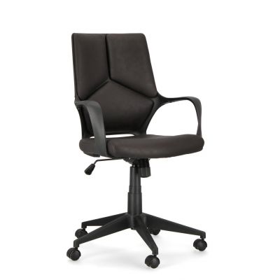 Scaun de birou ergonomic, tapitat cu stofa Damon Small Negru, l61xA61,5xH96-106 cm