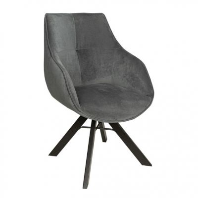 Scaun Vegas Rotativ Negru Si Gina Charcoal ieftin