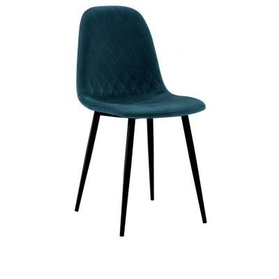 Set 2 scaune living Pearl, Heinner, 46x48x87 cm, metal, albastru