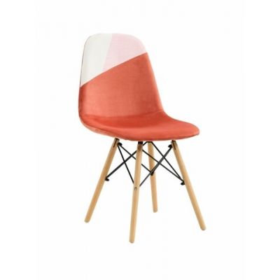 Set 2 scaune Scandinav, Heinner, 52x47x82 cm, lemn, coral