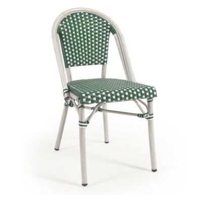 Scaun de exterior Kave Home Marilyn, verde- alb