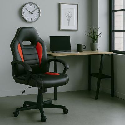 Scaun gaming US92 Euro negru-roşu - Unic Spot Ro
