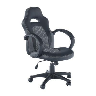 Scaun birou piele ecologica neagra gri Nelson 62x71x112 cm