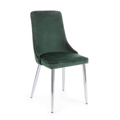 Scaun Corinna, Bizzotto, catifea, 44x55x86 cm, verde inchis