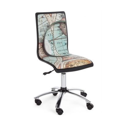 Scaun de birou Young Gulliver, Bizzotto, piele ecologica, multicolor Scaun de birou Young Gulliver, Bizzotto, piele ecologica, multicolor