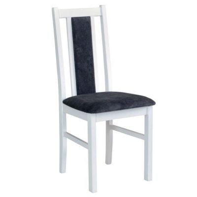 Scaun living DM14 Boston alb/gri, 40x43x94 cm