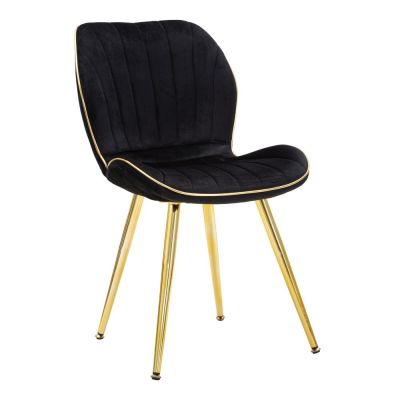 Set 2 scaune tapițate de dining Mauro Ferretti Paris, negru