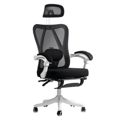 Scaun de birou ergonomic cu tetiera reglabila si suport lombar OFF 428 negru