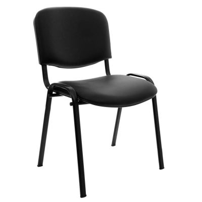 Scaun vizitator piele ecologica Taurus negru Negru