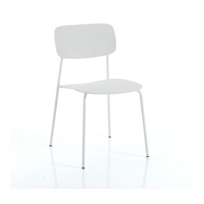 Scaune de dining albe 2 buc. Primary - Tomasucci