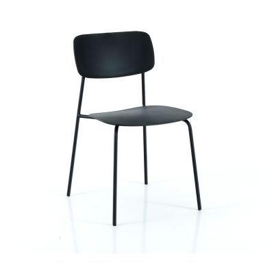 Scaune de dining negre 2 buc. Primary - Tomasucci