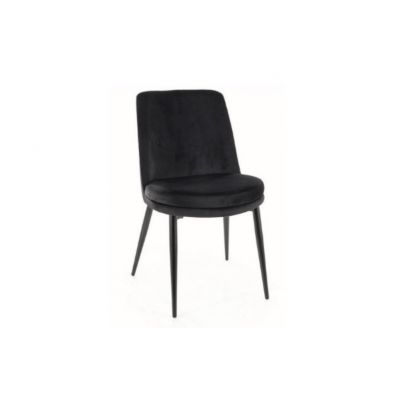 Scaun black KAYLA VELVET
