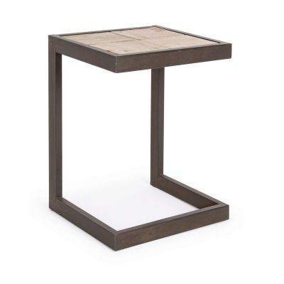 Scaun de bar Blocks, Bizzotto, 36 x 32 x 47 cm, otel/lemn de brad