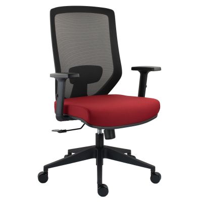 Scaun birou ergonomic tapitat mesh stofa bordo J Scaun ergonomic J bordo