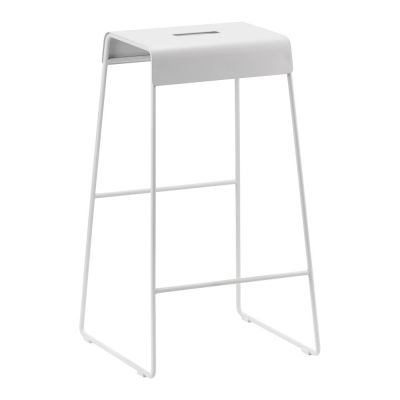 Scaun gri deschis din metal A-Stool – Zone ieftin