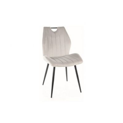 Scaun light grey ARCO VELVET