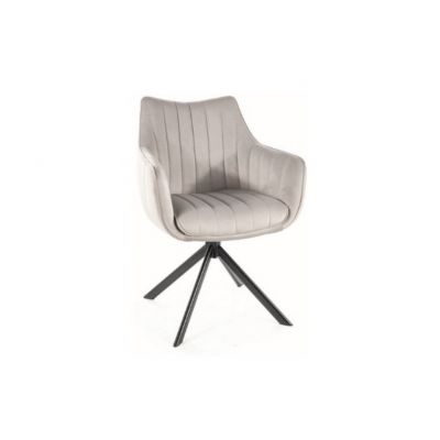 Scaun light grey AZALIA VELVET