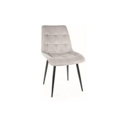 Scaun light grey Chic Velvet