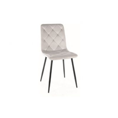Scaun light grey JERRY VELVET