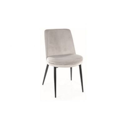 Scaun light grey KAYLA VELVET