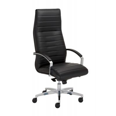 Scaun managerial ergonomic piele eco negru Lyx high back Scaun managerial piele ECO Lyx high back negru