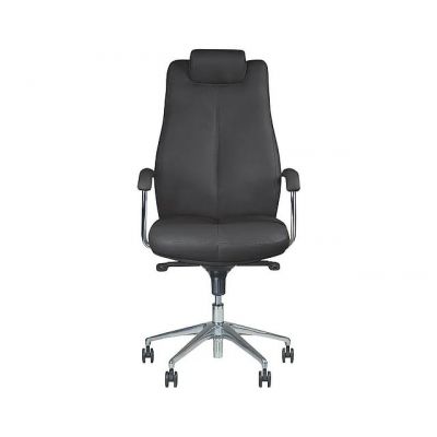 Scaun managerial cu roti piele eco negru Sonata XXL Scaun managerial piele ECO Sonata XXL 150kg negru