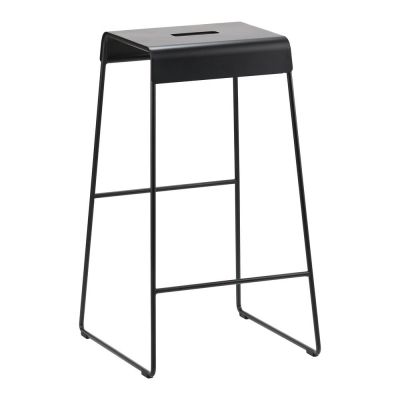 Scaun negru din metal A-Stool – Zone