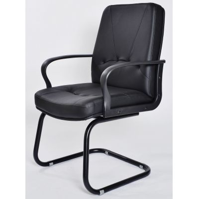 Scaun vizitator ergonomic piele eco negru Ergo