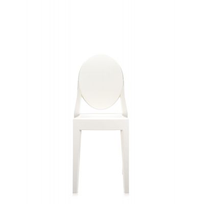 Set 2 scaune Kartell Victoria Ghost design Philippe Starck alb lucios