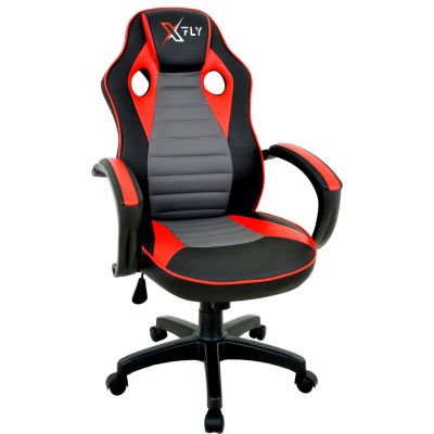 Scaun de birou, Seatix, XFly, 66x121x65 cm, Poliuretan, Roșu/Negru