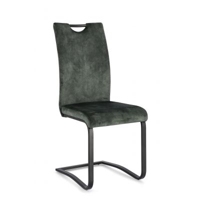 Scaun Kenneth, Bizzotto, 42 x 56 x 102 cm, otel/catifea, verde inchis