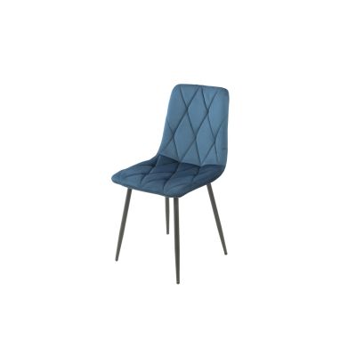 Scaun Savier, 44x55x87.5 cm Velvet Albastru
