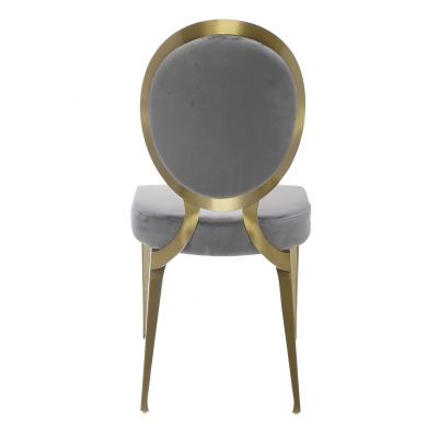 Scaun tapitat Cassari gri/gold – H89 cm