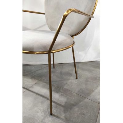 Scaun tapitat Etienne gri/gold – H95 cm