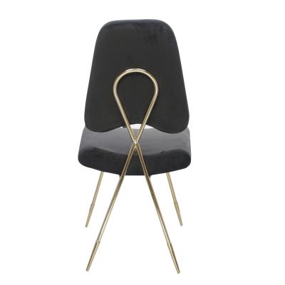 Scaun tapitat Salvadore negru/gold – H93 cm