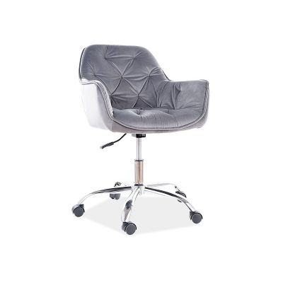 Scaun de birou tapitat Q-190 gri – L60 x A44 x 80h cm