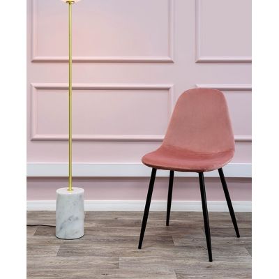 Scaun Modesto Lucy Velvet roz - H82 cm