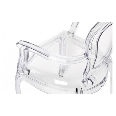 Scaun policarbonat transparent KING ARM