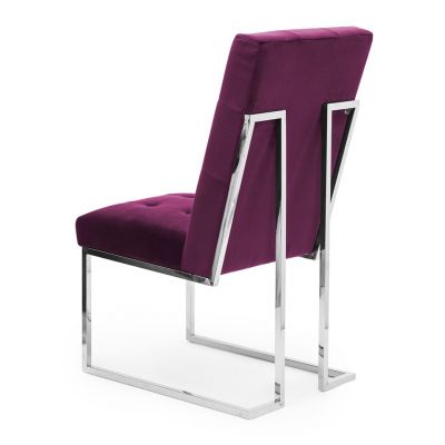 Scaun tapitat Pierre burgundy/silver - H97 cm