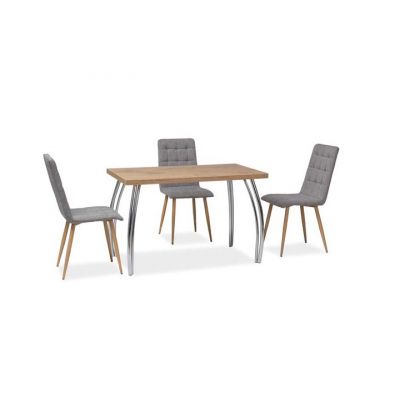 Scaun tapitat Otto gri-natur - H 94 cm